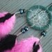 Dream Catcher Feather Keychain, Dream Catcher, Pink Black Feather Dreamcatcher, Small Feather Dream Catcher, Keyring, Bag Clip, Purse Clip,