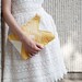 SUMMER SALE Geometrical Illusion Printed Leather Pouch White No. ZP-205