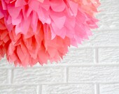 party decoration ...  pink ombre  ... 1 Tissue paper pom //weddings // nursery // baby shower // birthday party // gender reveal //