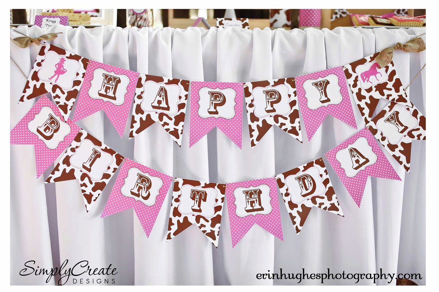 Cowgirl BANNER DIGITAL File 8.5 x 11 Jpeg Files Personalized DIY Il_570xn