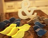 Rocking Love Bird Wedding Table Decor Color of your Choice set of 2 Vintage Style