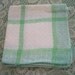 Vintage Napkins Linen Napkins Green and White Weave 4 Pieces