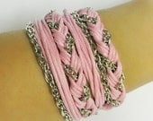Pink wrap-around CHUMMY friendship braided bracelet