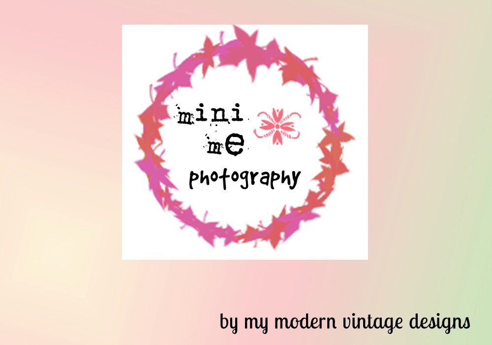 Premade One of a Kind Small Business Logo - Pink red- OOAK - Graphic Design