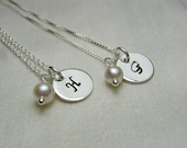 Personalized Necklace - Silver Initial Necklace