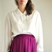 White embroidery Collar Shirt