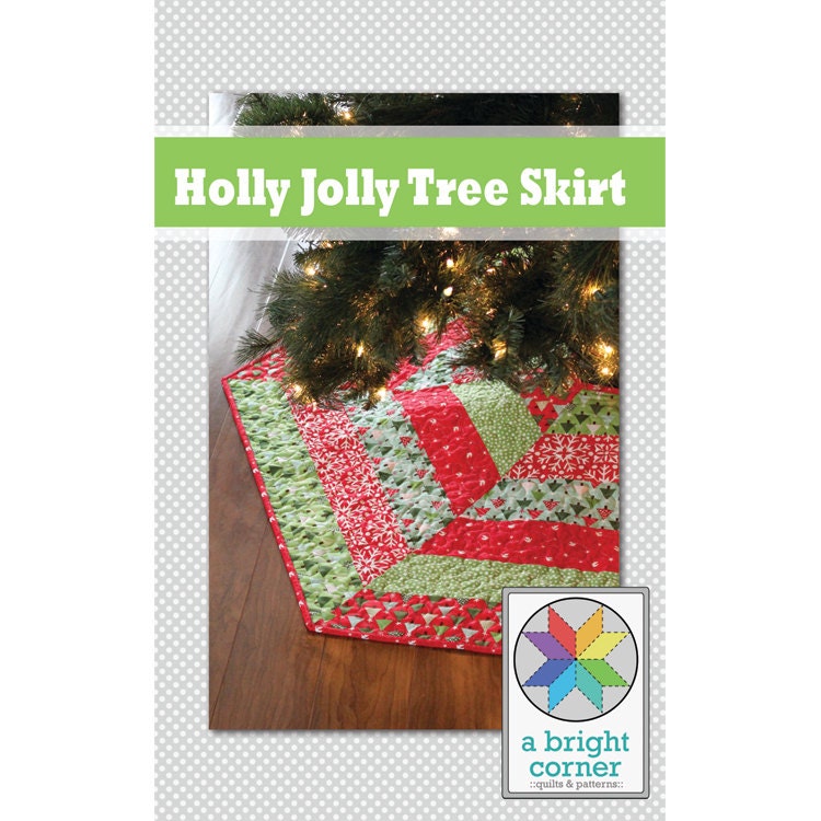 Holly Jolly Christmas Tree Skirt Pattern (pdf)
