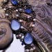 Victorian Chandelier Earrings- Sapphire Jewel and Creme Pearl - Antique, Vintage, Feminine,Edwardian-MTO