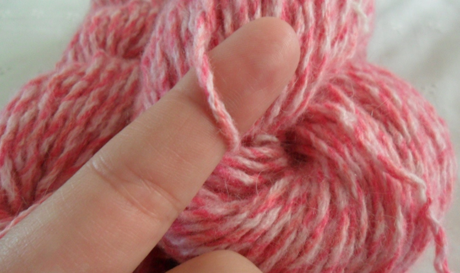Pretty In Pink Merino Wool Blend Reclaimed Yarn- 146 yards