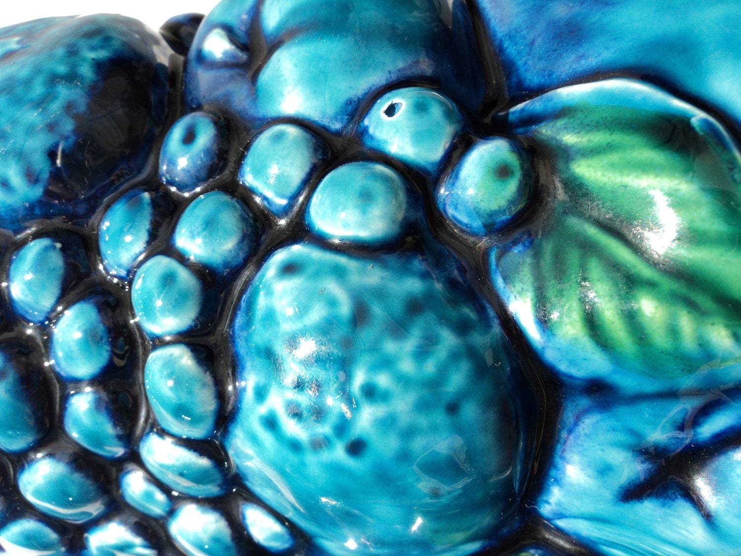 blue blue my love is blue   so is this teapot inarco blue teal cerulean turquoise  fruit 3d
