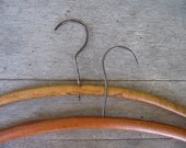 Vintage Wooden Hangers Round Wood Unique