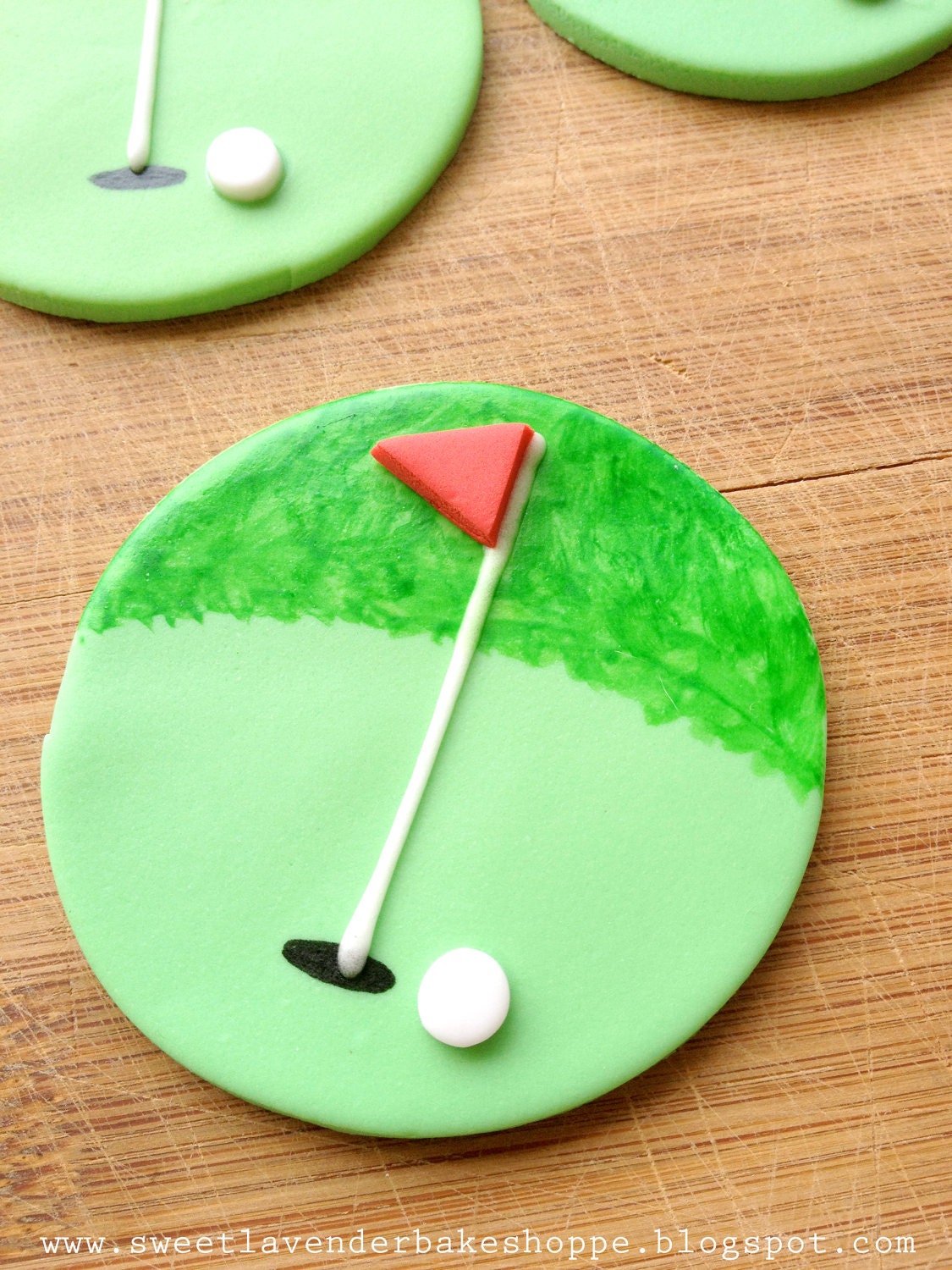 Golf Inspired Edible Cupcake Toppers