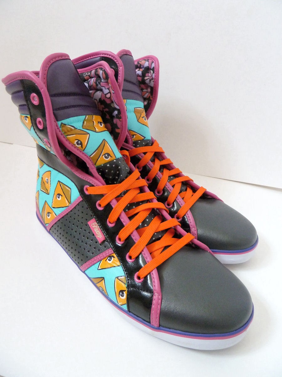 SALE All Seeing Eye Hi Tops - Sz US 11, UK 8.5, Eur 42.5 High Top Sneakers