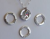 Strength- Survivor - Hope - Believe - Custom Infertility, Miscarriage Awareness Inspirational Necklace - Sterling Silver