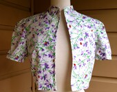 Vintage Ladybug and Flower Bolero / Short Jacket