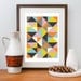 Geometric art, abstract harlequin print, mid century modern print, scandinavian pattern, wall decor, A2