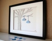 Baby Gift, Personalized Lyric Tree -  New Baby Lullaby, Children's Nursery Rhyme, Unique Baby Shower Gift, Nursery Decor