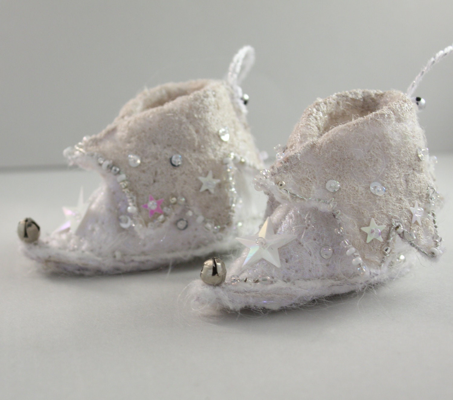 Holiday decor fairy shoes Elf Boot Christmas Ornament Snow White Ice Star Fairy christmas tree