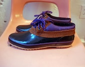 80s duck boots purple and black by North Woods W10