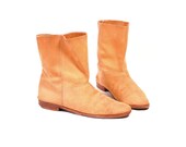 Vintage Mens US 10 Ankle High Rustic Leather Western Ankle Boots