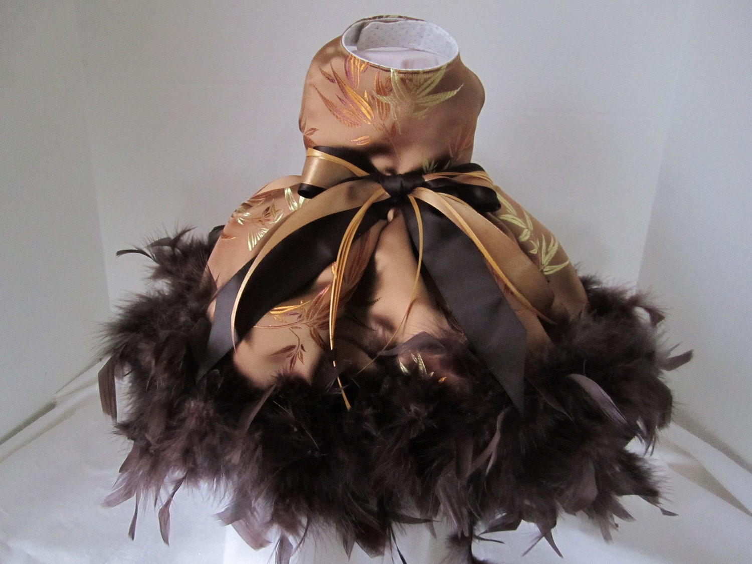 Dog Dress  XS  Browne Brocade  By Nina's Couture Closet "Exclusive  Line Bella "