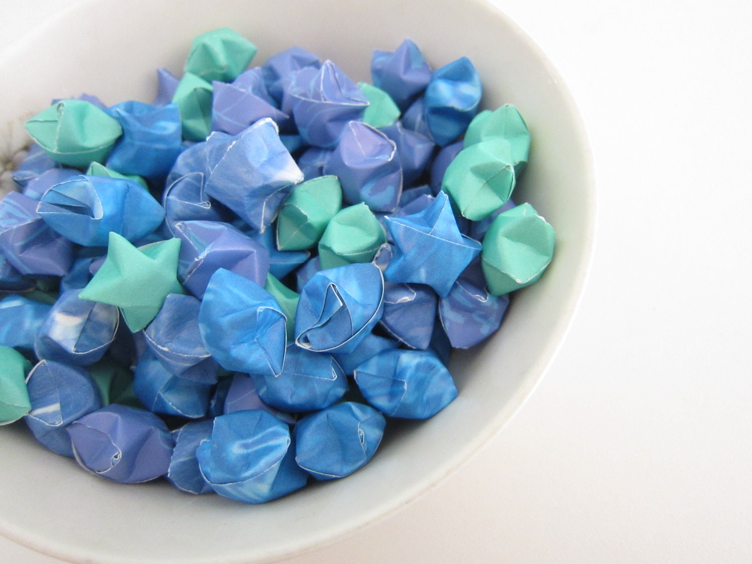 100 Aquamarine Swim Blue Origami Stars