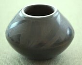 Vintage San Ildefonso Blackware Bowl by "CLARA MARTINEZ"