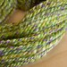 Handspun Yarn - Frog Princess, BFL, Silk, Cotton, super soft, 2-ply, artyarn, bulky weight