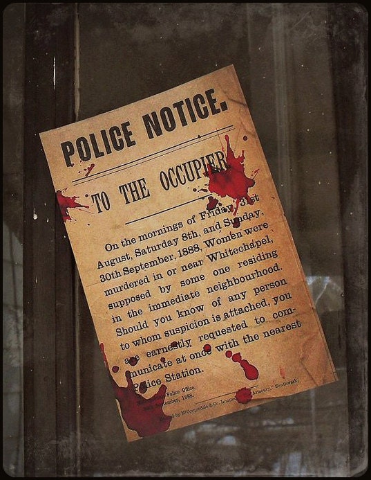 Jack the Ripper Murder Notice