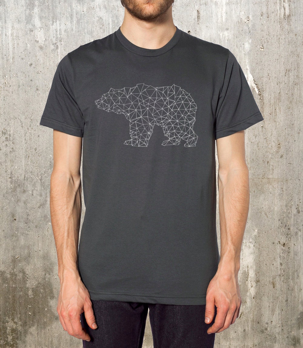 Bear Made of Triangles - Men's / Unisex American Apparel T-Shirt - Available in S, M, L, XL and 2XL