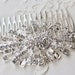 Repurposed Silver Brooch Bridal Hair Comb,Large Rhinestone Comb,Art Deco,ICE,Bridal Headpiece,Vintage Style,Crystal,Weddings