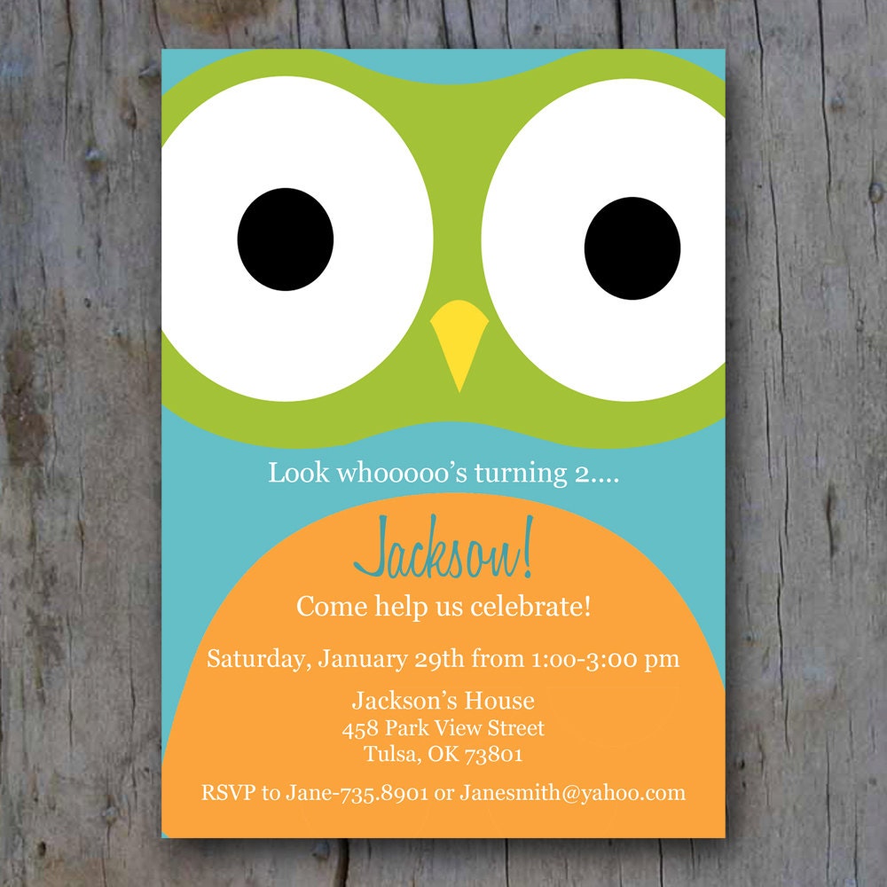 Printable Owl Birthday Invitation Il_170x135