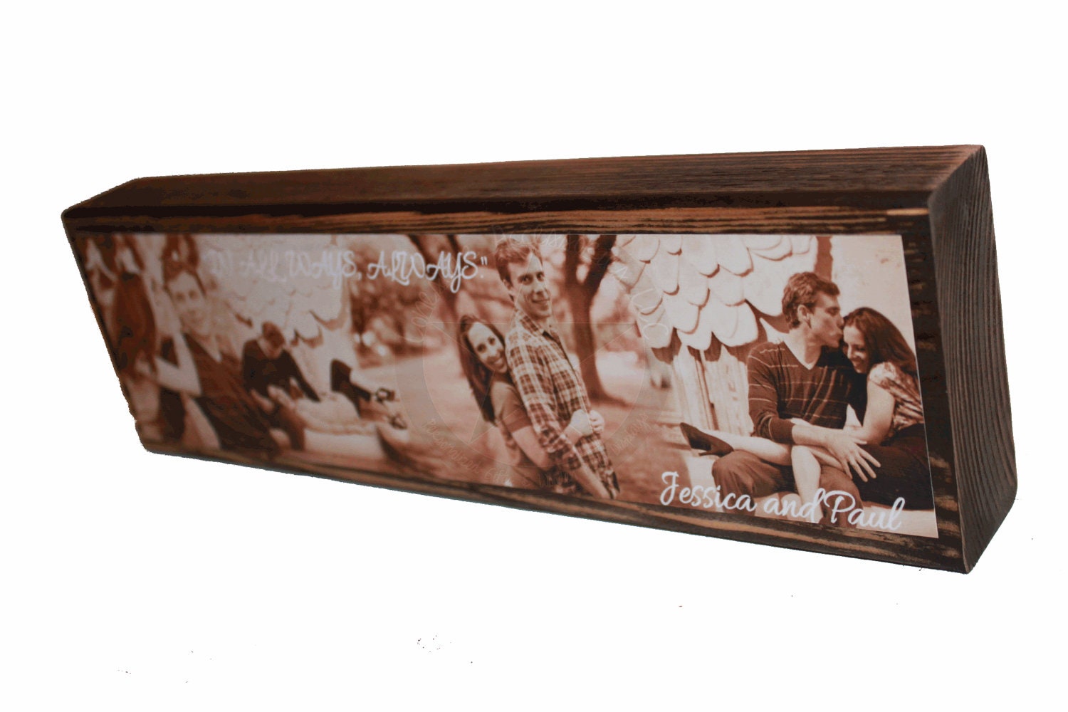RUSTIC PHOTO FRAME - Customized Photo Blocks for any phrase,saying, and pictures. Great Gifts anything possible