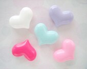 5pcs - Cute Milky Hearts Mix Decoden Cabochon (22x18mm) HRT10018