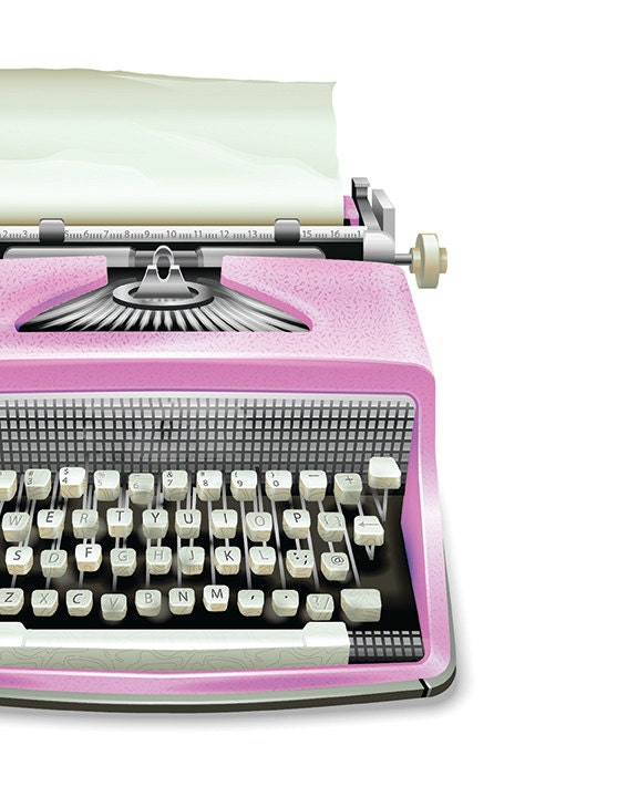 Retro Typewriter - 8x10 Artistic Print