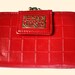 Ladies Red Vintage Wallet Red Vegan Wallet