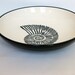 Large Bowl with Stylized Shell in Black and White