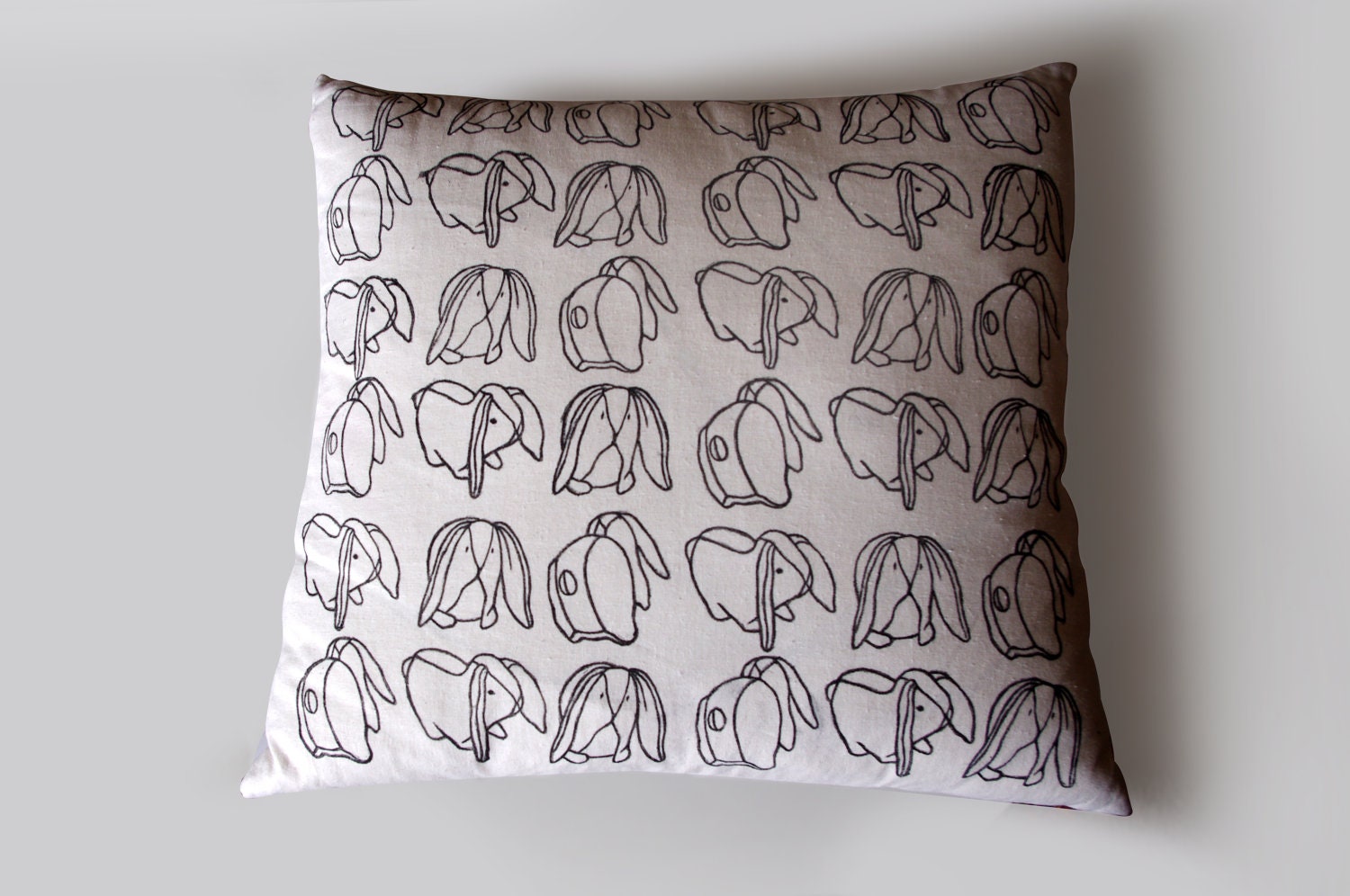 Bunny pillow cover (for 20" x 20" pillow)