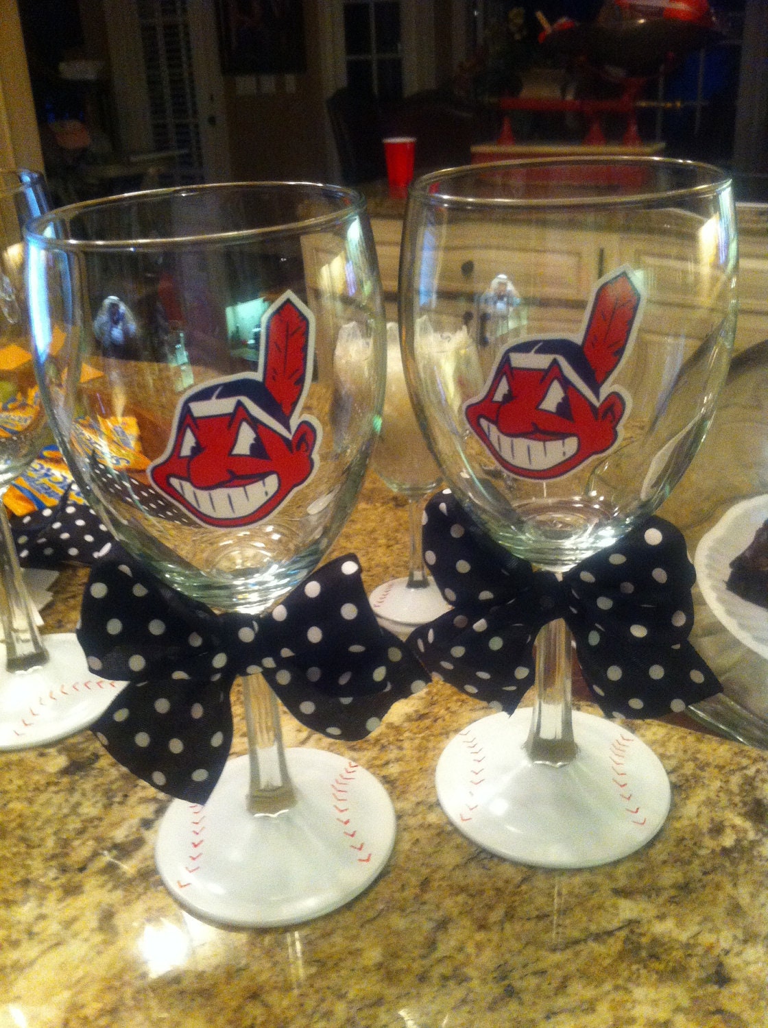 Cleveland Indians Wine glass