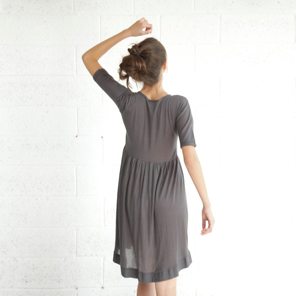Gray Dress,  grey kimono dress.