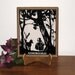 Old Reverse Painted Little RED RIDING HOOD Silhouette Picture/Wood Frame 8 x 10