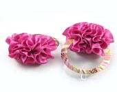 Pink Lips ruffle earrings by Velvet and Rose