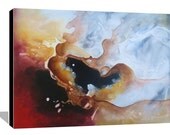 Red Painting Large Abstract Painting Unique Original Painting Black, Brown & White Painting on Canvas Contemporary Art 36x24 by Heather Day