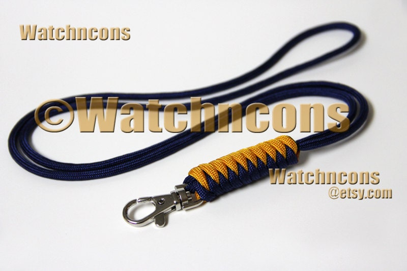Paracord Lanyard Snake Braid Snap Hook - Name ID Badge USB Stick Keys Lifeguard Whistle - Custom Colors