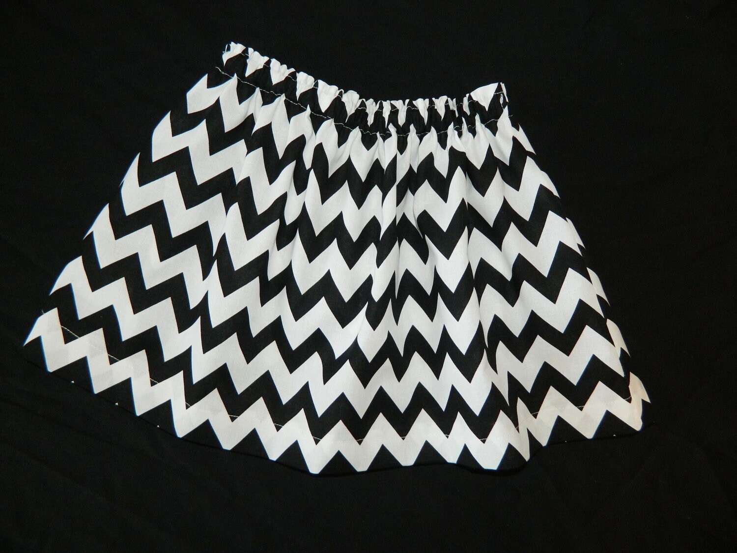 Tween, girl, toddler and baby black and white chevron fabric skirt in sizes NB 3m 6m 12m 18m 24m 2T 3T 4T 5T 6 7 8 10 12 14 16