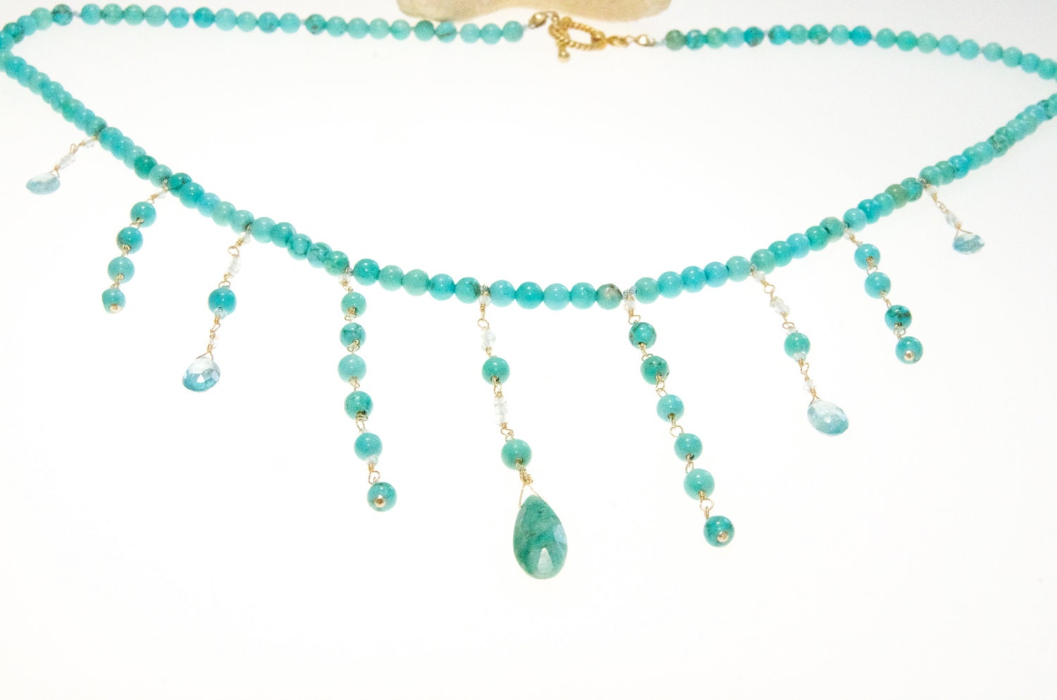 Statement Bridal Necklace/Spring Weddings/Spring Turquoise Trends for Brides