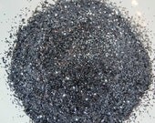 Gunmetal Grey SOLVENT RESISTANT Glitter 0.015 Hex - 1 Fl. Ounce for Glitter Nail Art, Glitter Nail Polish & Glitter Crafts