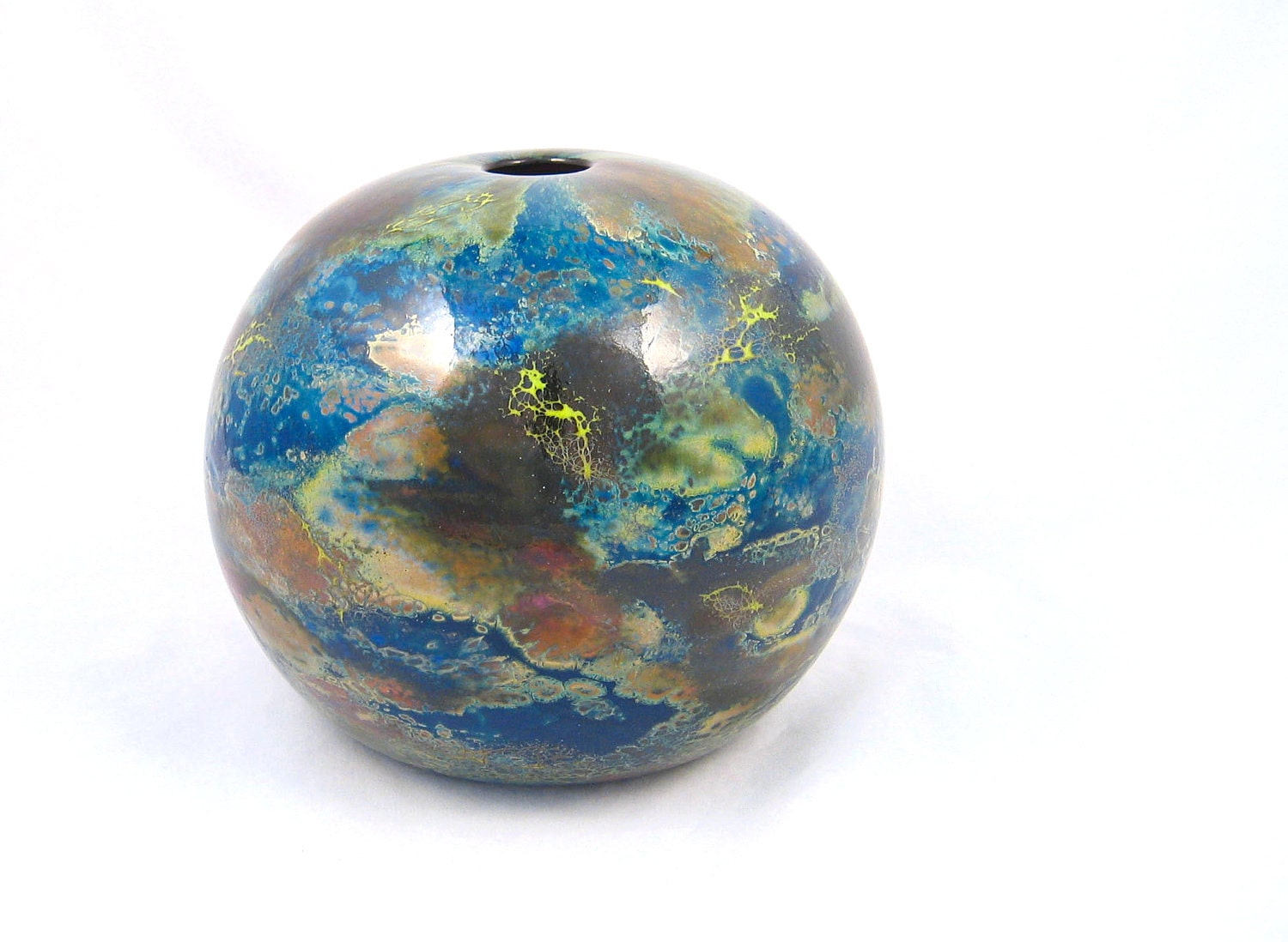 Outer Space Vase Hand Blown Glass Decorative Modern Art OOAK