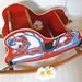 Bouncing Wooden Red Rocking Horse - Vintage Ride On Photo Prop - Shabby Farmhouse Doll Display Decor - FREE Shipping