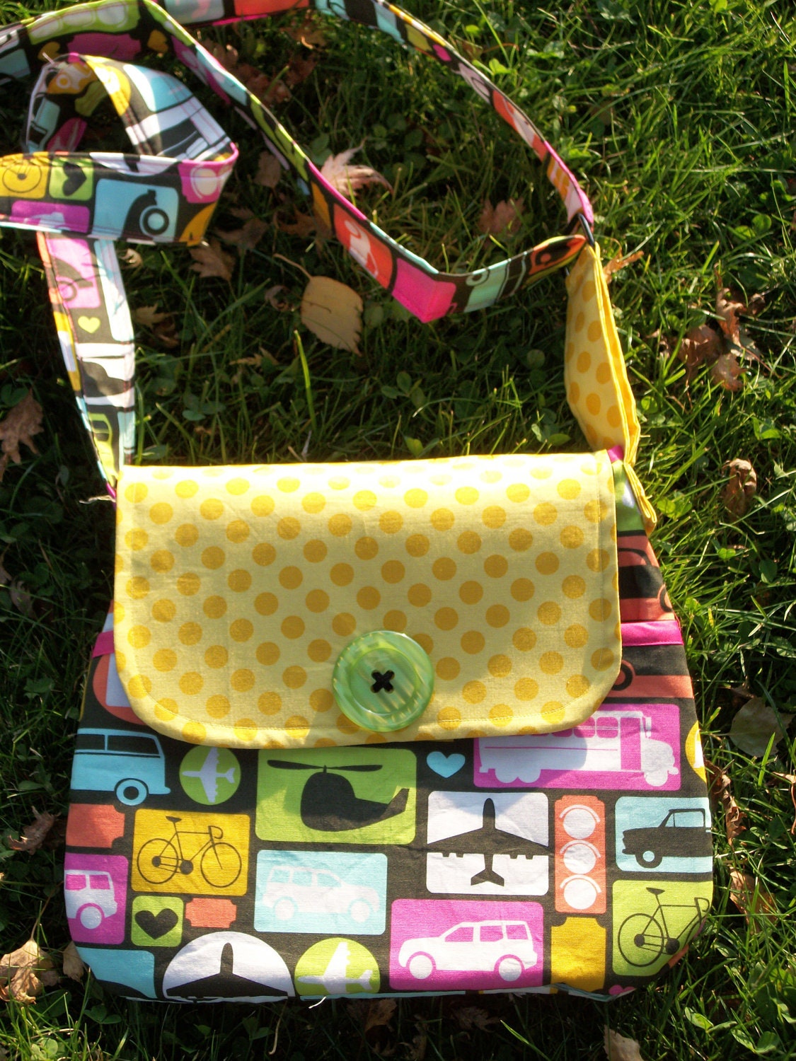 SALE Crossbody Purse Handbag Trendy Neon Colors Transportation Pop Adjustable Strap Ready to ship